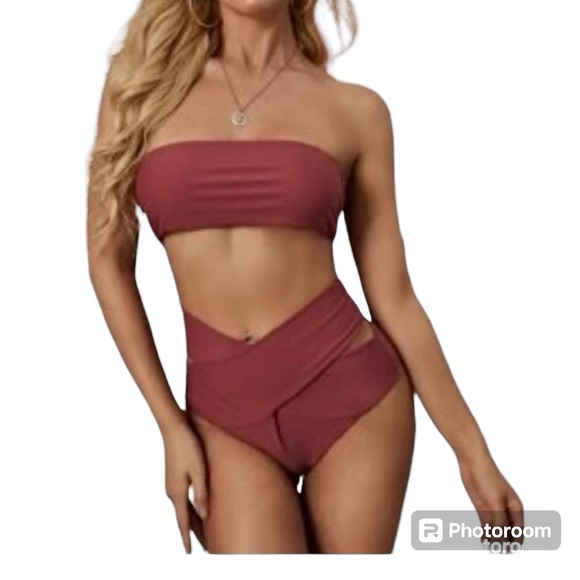 Mauve Two-Piece Swimsuit - Picture 3 of 3